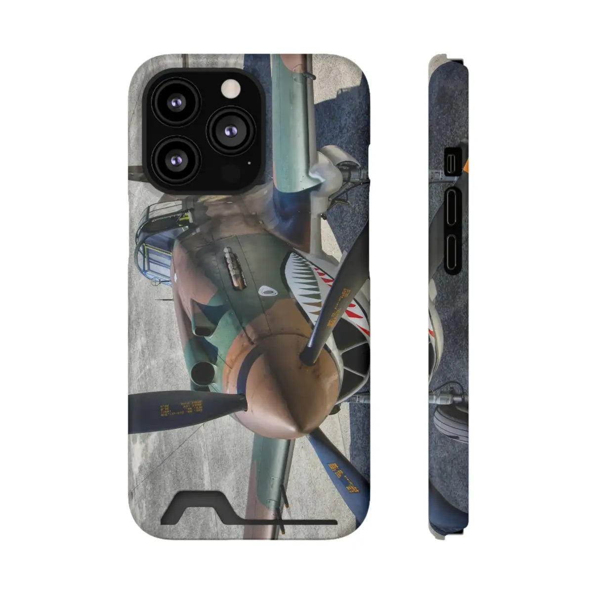 Curtiss P-40C Tomahawk Vintage Airplane Phone Case with Card Holder - Perfect for Aviation Enthusiasts - Gifts pilots