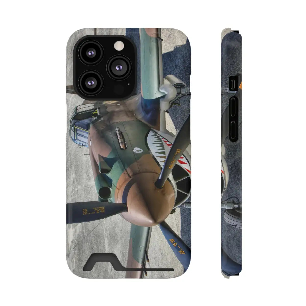 Curtiss P-40C Tomahawk Vintage Airplane Phone Case with Card Holder - Perfect for Aviation Enthusiasts - Gifts pilots