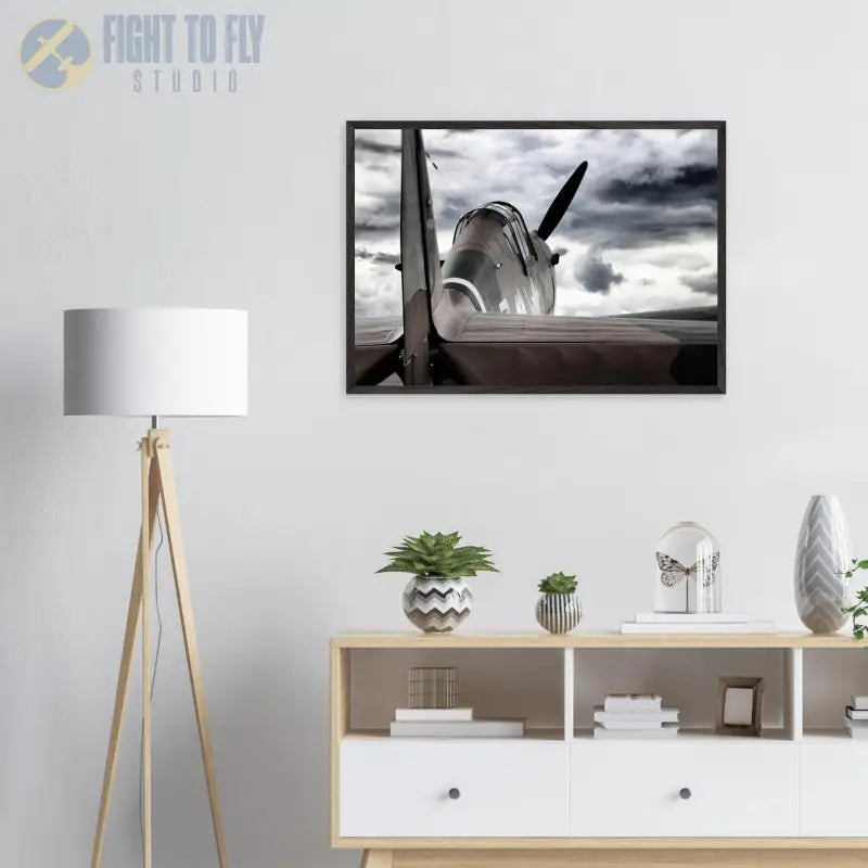 Curtiss P-40C Tomahawk with Moody Sky - Print Material - Gifts for pilots - Aviation apparel