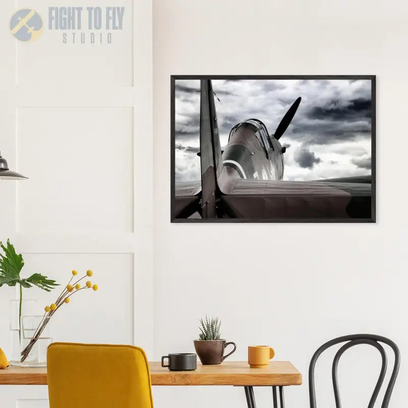 Curtiss P-40C Tomahawk with Moody Sky - Print Material - Gifts for pilots - Aviation apparel