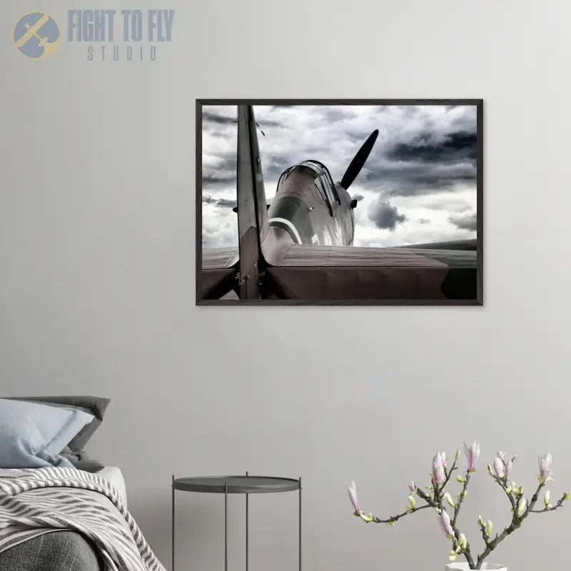 Curtiss P-40C Tomahawk with Moody Sky - Print Material - Gifts for pilots - Aviation apparel