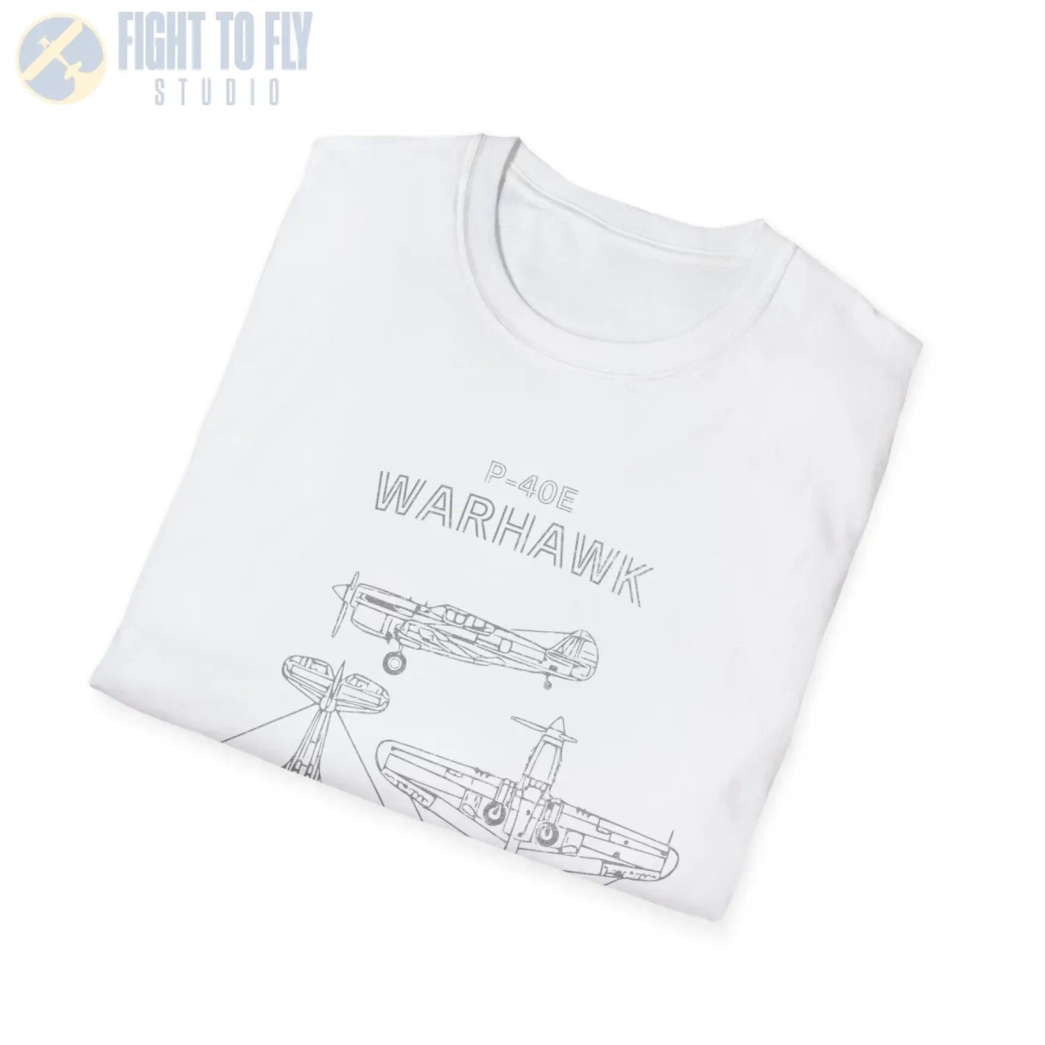 Curtiss P-40E Warhawk — T-shirt - T-Shirt - Pilot gifts - WWII warbird t-shirt
