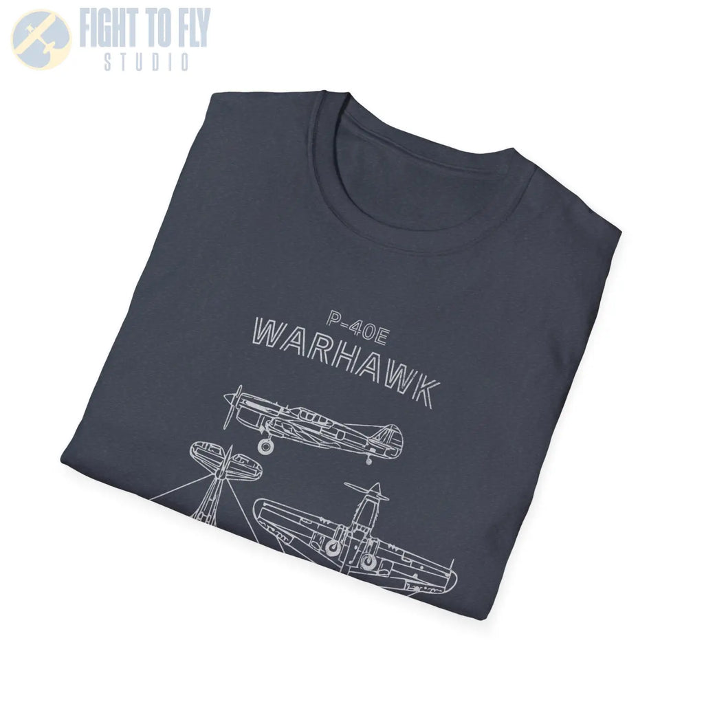 Curtiss P-40E Warhawk — T-shirt - T-Shirt - Pilot gifts - WWII warbird t-shirt