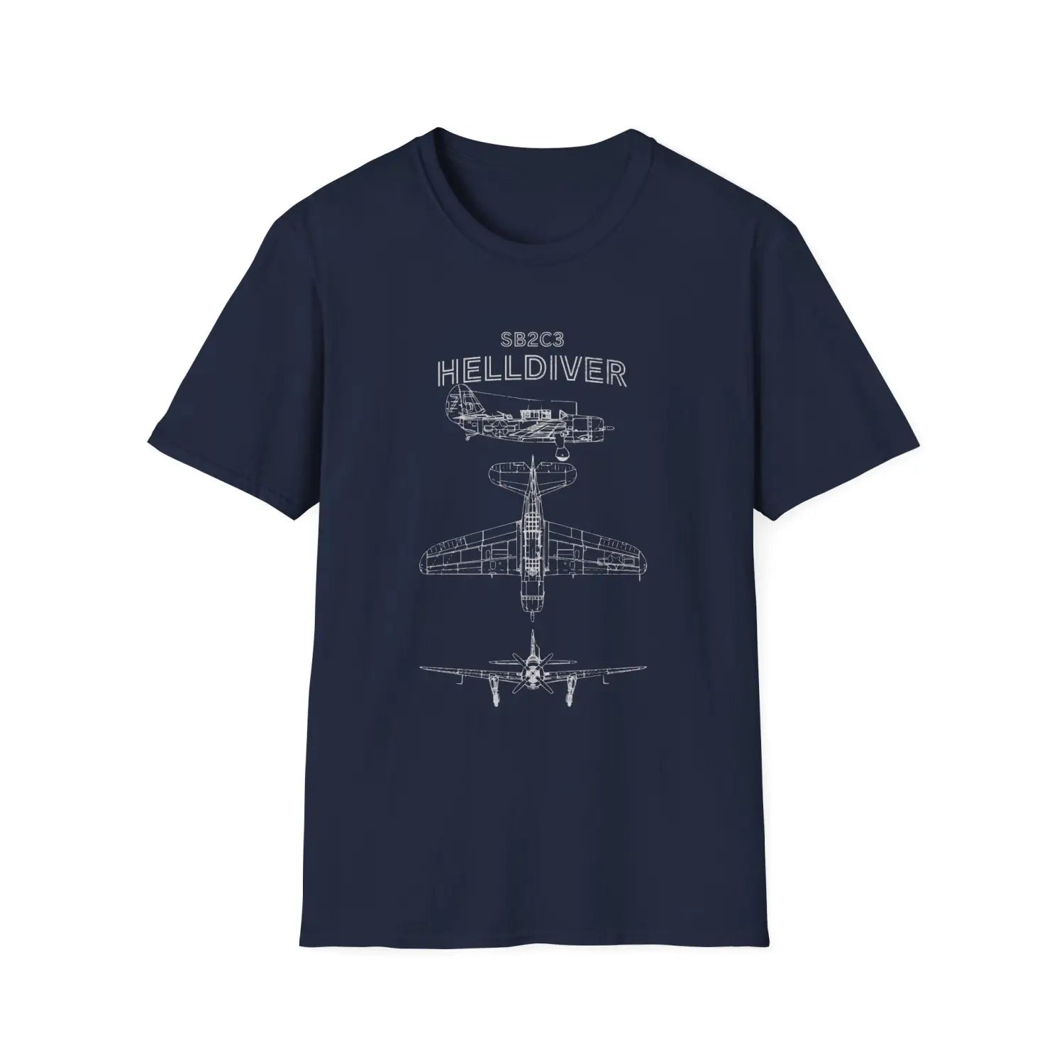 Curtiss SB2C-3 Helldiver — T-shirt - T-Shirt - Pilot gifts - WWII warbird t-shirt