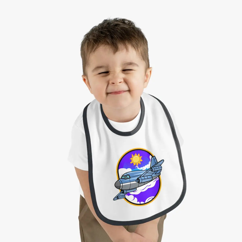 Cute Airplane Baby Bib - Jetliner - Kids clothes - Gifts for pilots - Aviation apparel