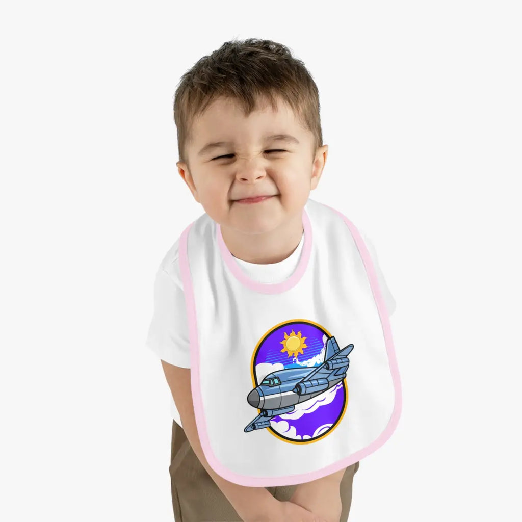 Cute Airplane Baby Bib - Jetliner - Kids clothes - Gifts for pilots - Aviation apparel