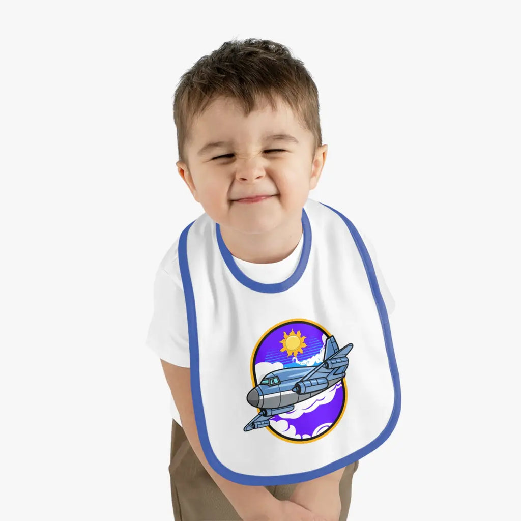 Cute Airplane Baby Bib - Jetliner - Kids clothes - Gifts for pilots - Aviation apparel
