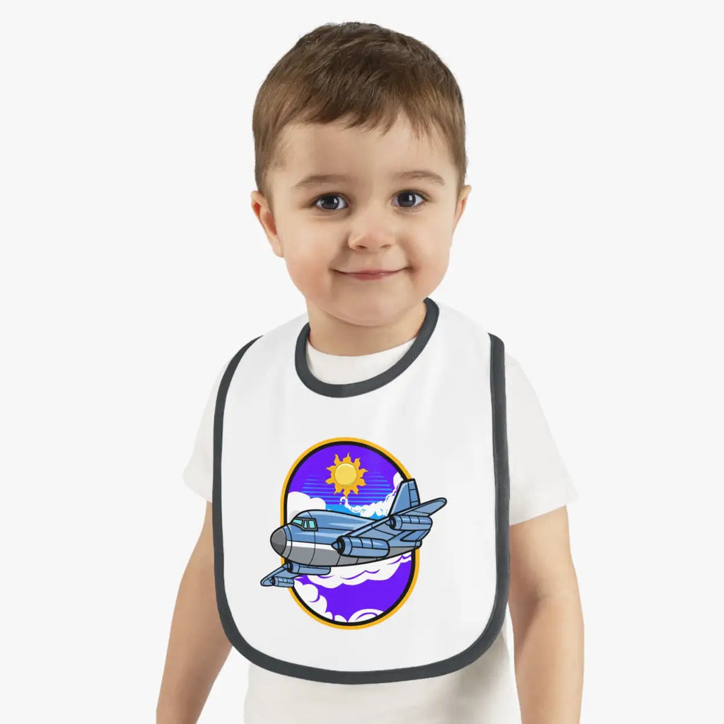 Cute Airplane Baby Bib - Jetliner - Kids clothes - Gifts for pilots - Aviation apparel