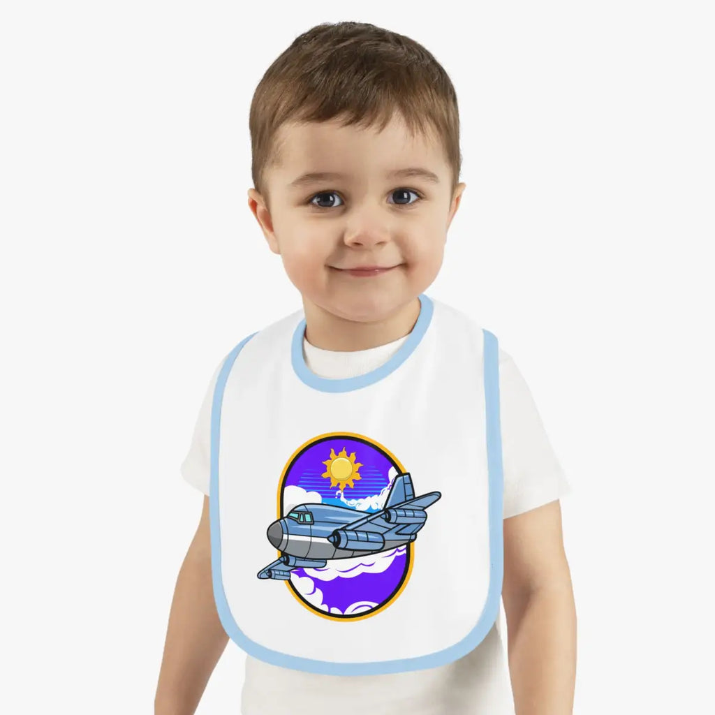 Cute Airplane Baby Bib - Jetliner - Kids clothes - Gifts for pilots - Aviation apparel