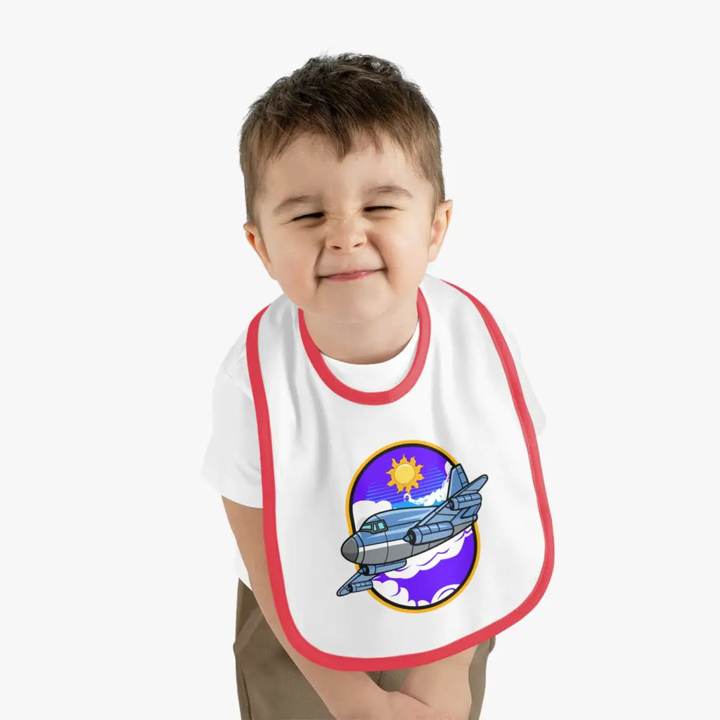 Cute Airplane Baby Bib - Jetliner - Kids clothes - Gifts for pilots - Aviation apparel
