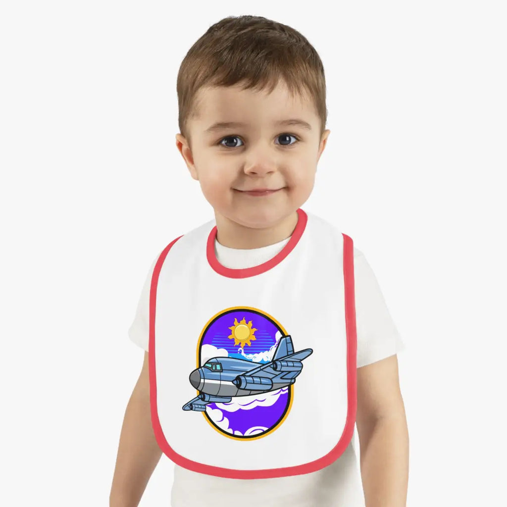 Cute Airplane Baby Bib - Jetliner - Kids clothes - Gifts for pilots - Aviation apparel