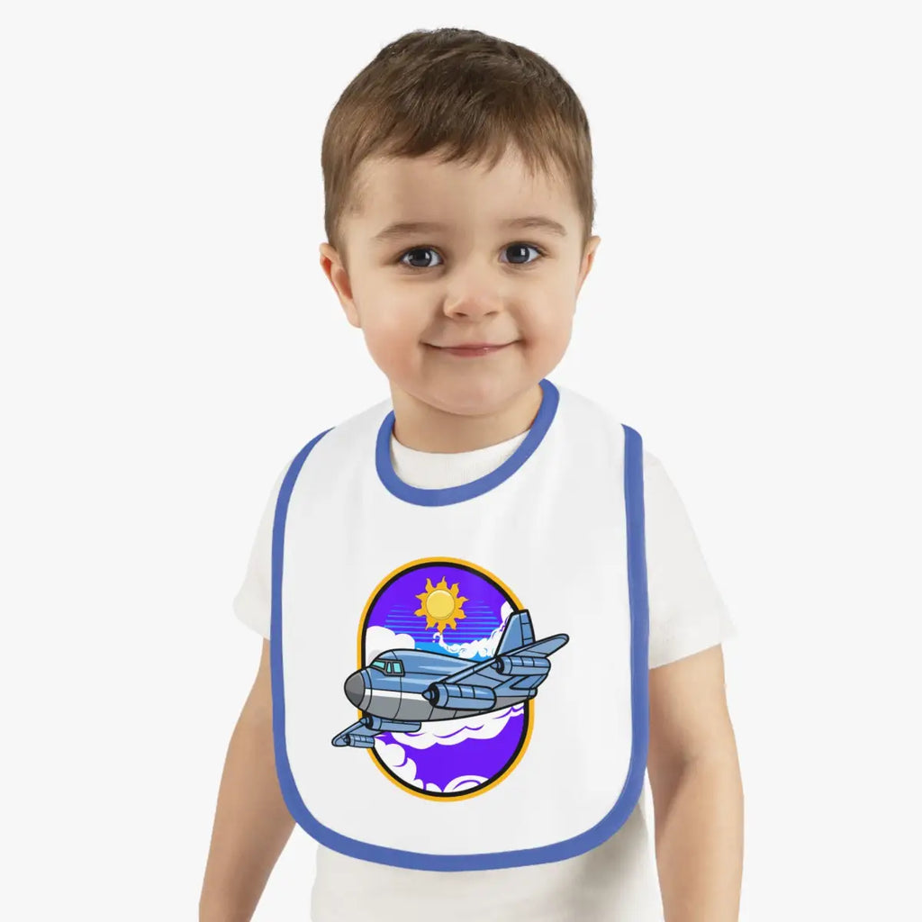 Cute Airplane Baby Bib - Jetliner - Kids clothes - Gifts for pilots - Aviation apparel
