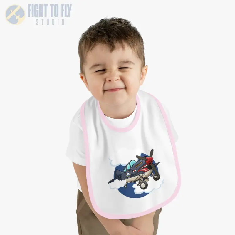 Cute Airplane Baby Bib - Warhawk - Kids clothes - Pilot gifts - WWII warbird t-shirt
