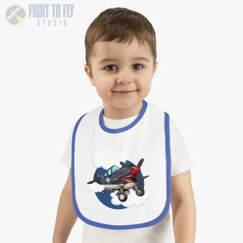 Cute Airplane Baby Bib - Warhawk - Kids clothes - Pilot gifts - WWII warbird t-shirt