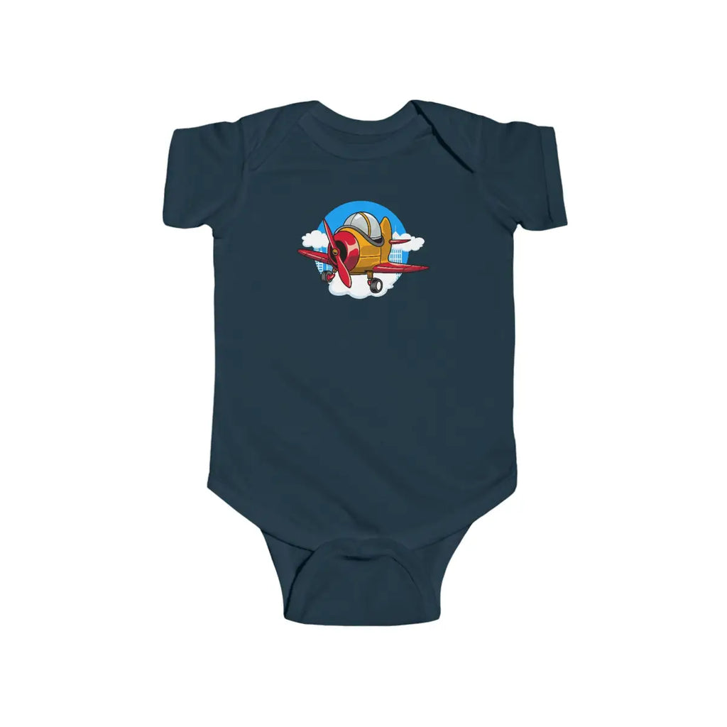 Cute Airplane Baby Bodysuit - Kids clothes - Pilot gifts - WWII warbird t-shirt