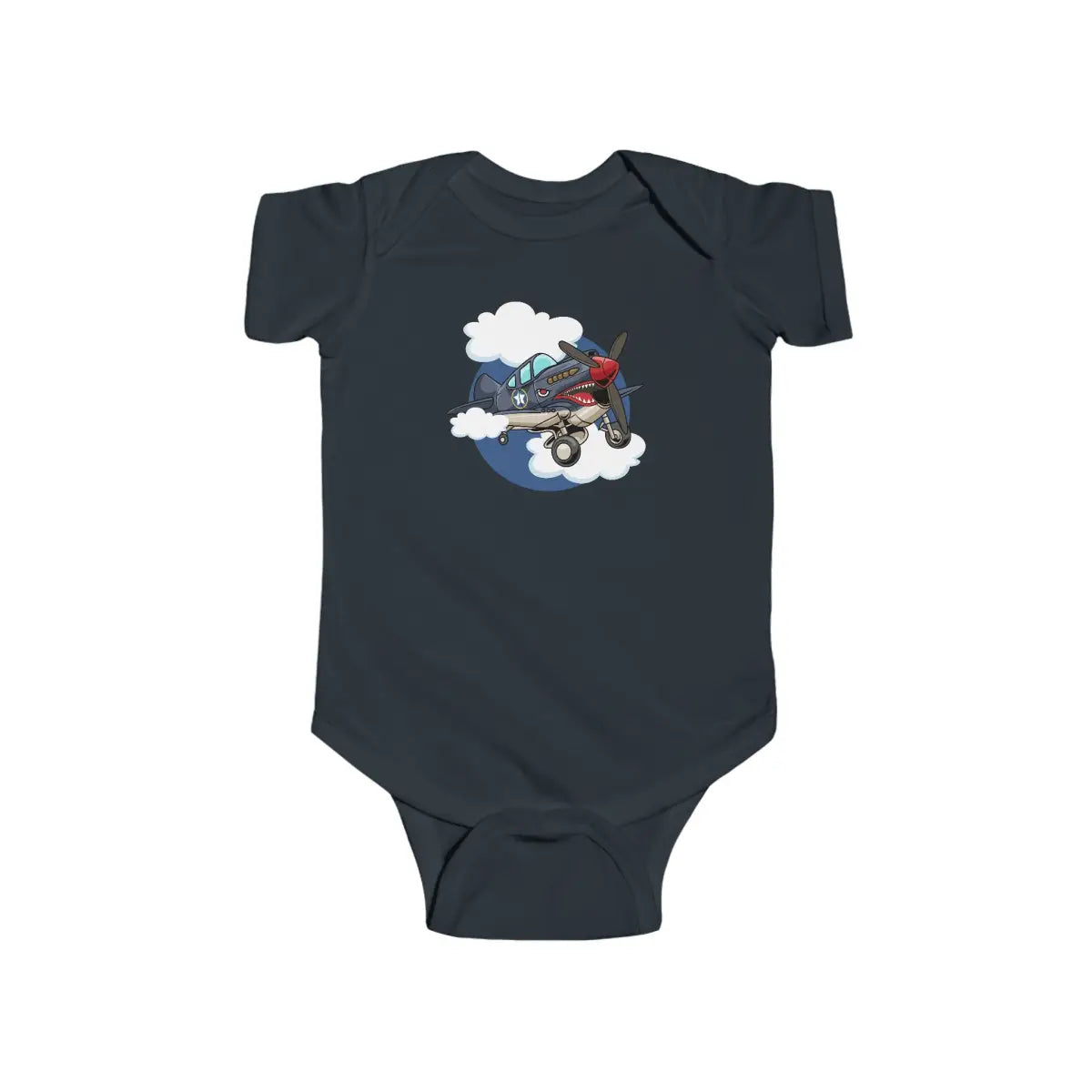 Cute Airplane Infant Bodysuit P-40 - Kids clothes - Pilot gifts - WWII warbird t-shirt
