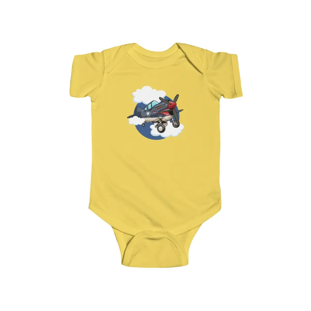 Cute Airplane Infant Bodysuit P-40 - Kids clothes - Pilot gifts - WWII warbird t-shirt