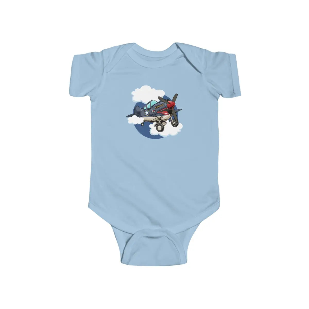 Cute Airplane Infant Bodysuit P-40 - Kids clothes - Pilot gifts - WWII warbird t-shirt