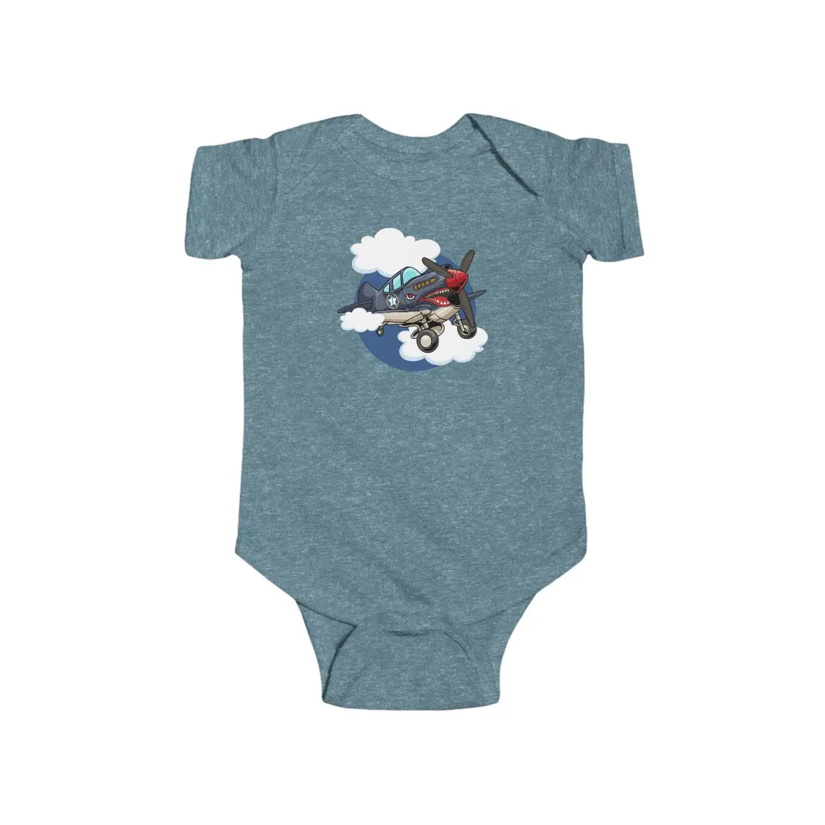 Cute Airplane Infant Bodysuit P-40 - Kids clothes - Pilot gifts - WWII warbird t-shirt