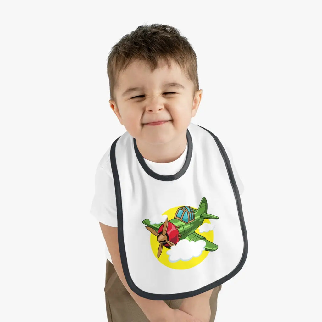 Cute Airplane Theme Baby Bib - Warbird - Kids clothes - Gifts for pilots - Aviation apparel
