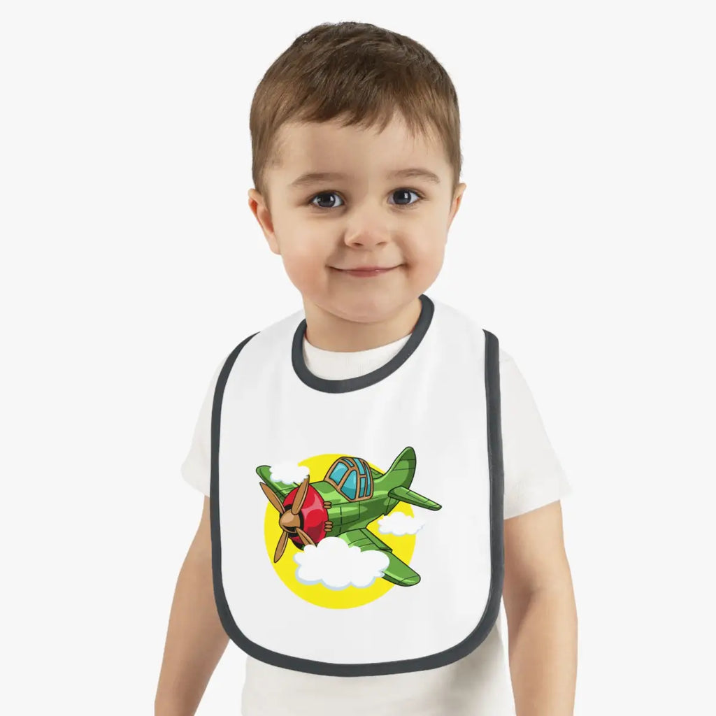 Cute Airplane Theme Baby Bib - Warbird - Kids clothes - Gifts for pilots - Aviation apparel