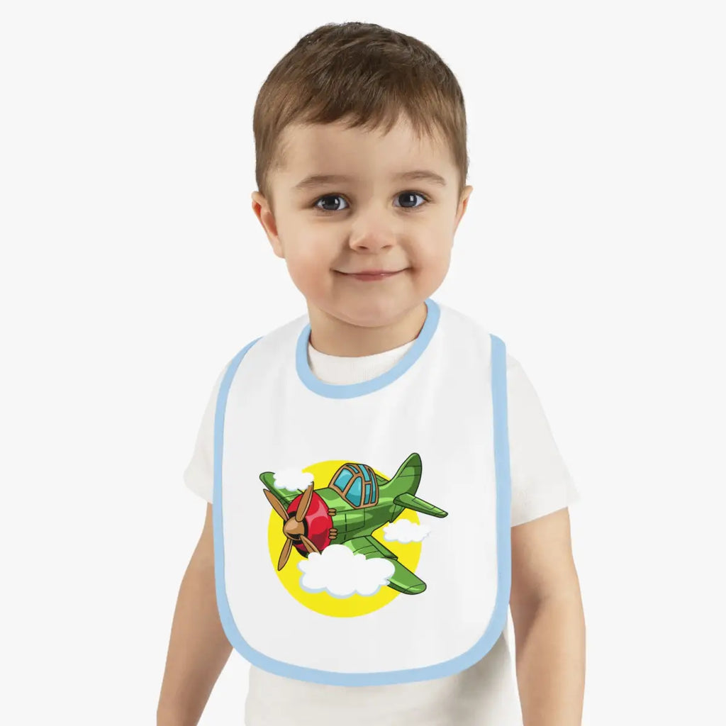 Cute Airplane Theme Baby Bib - Warbird - Kids clothes - Gifts for pilots - Aviation apparel