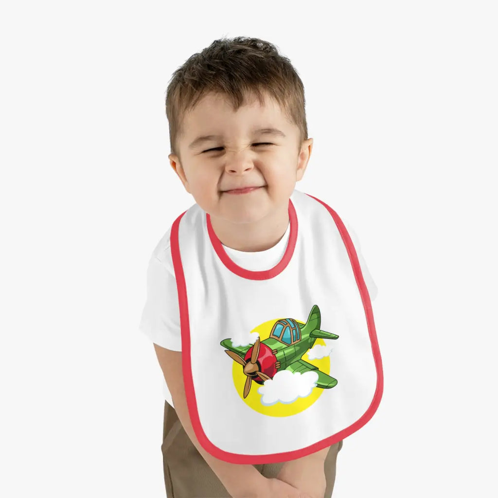 Cute Airplane Theme Baby Bib - Warbird - Kids clothes - Gifts for pilots - Aviation apparel