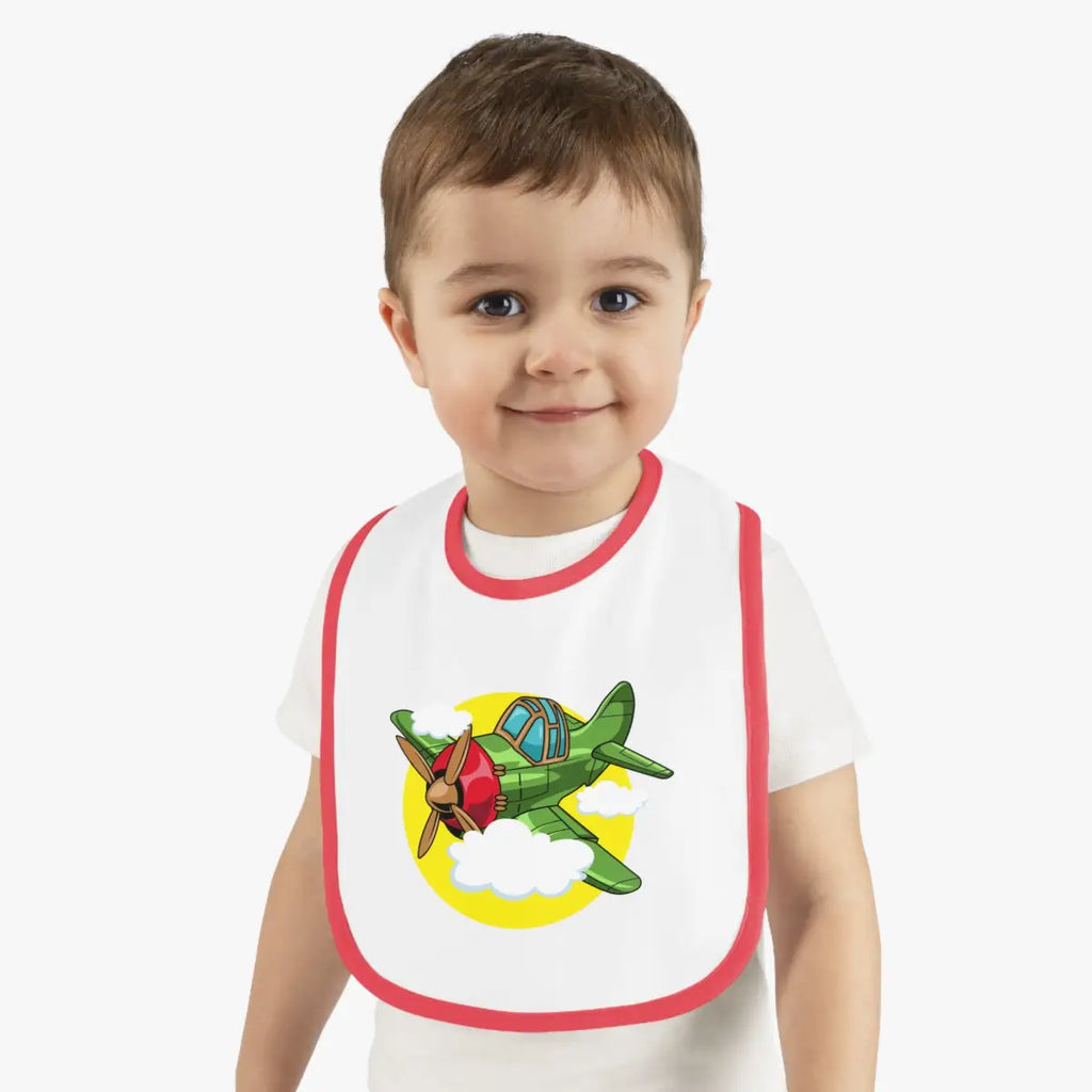 Cute Airplane Theme Baby Bib - Warbird - Kids clothes - Gifts for pilots - Aviation apparel
