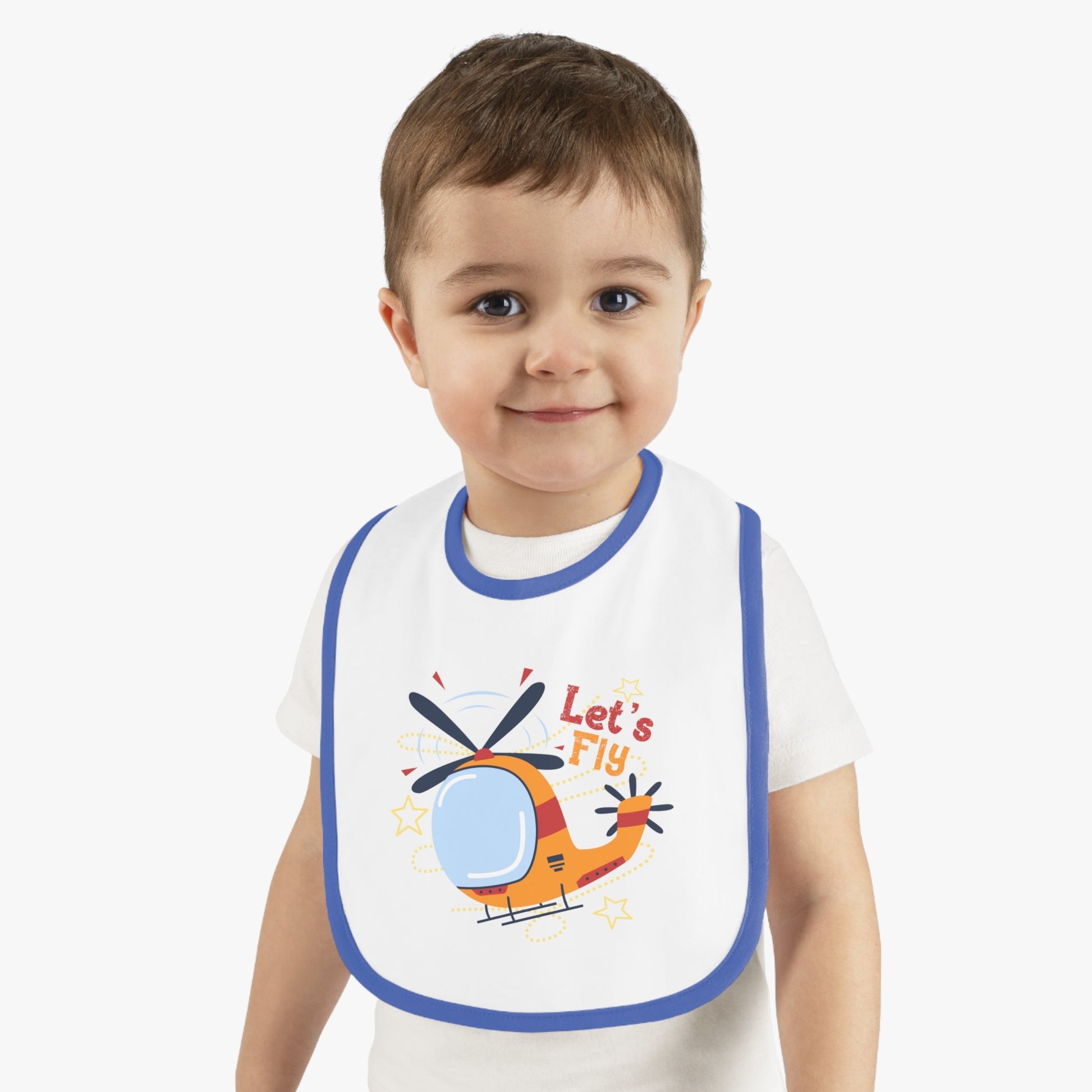 Cute Helicopter Baby Bib Let’s Fly - Kids clothes