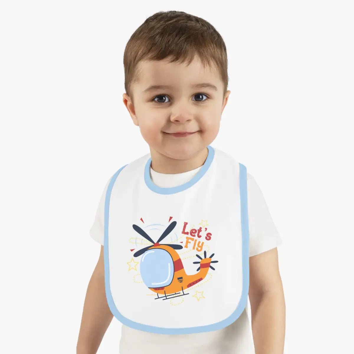 Cute Helicopter Baby Bib Let’s Fly - Kids clothes - Pilot gifts - WWII warbird t-shirt