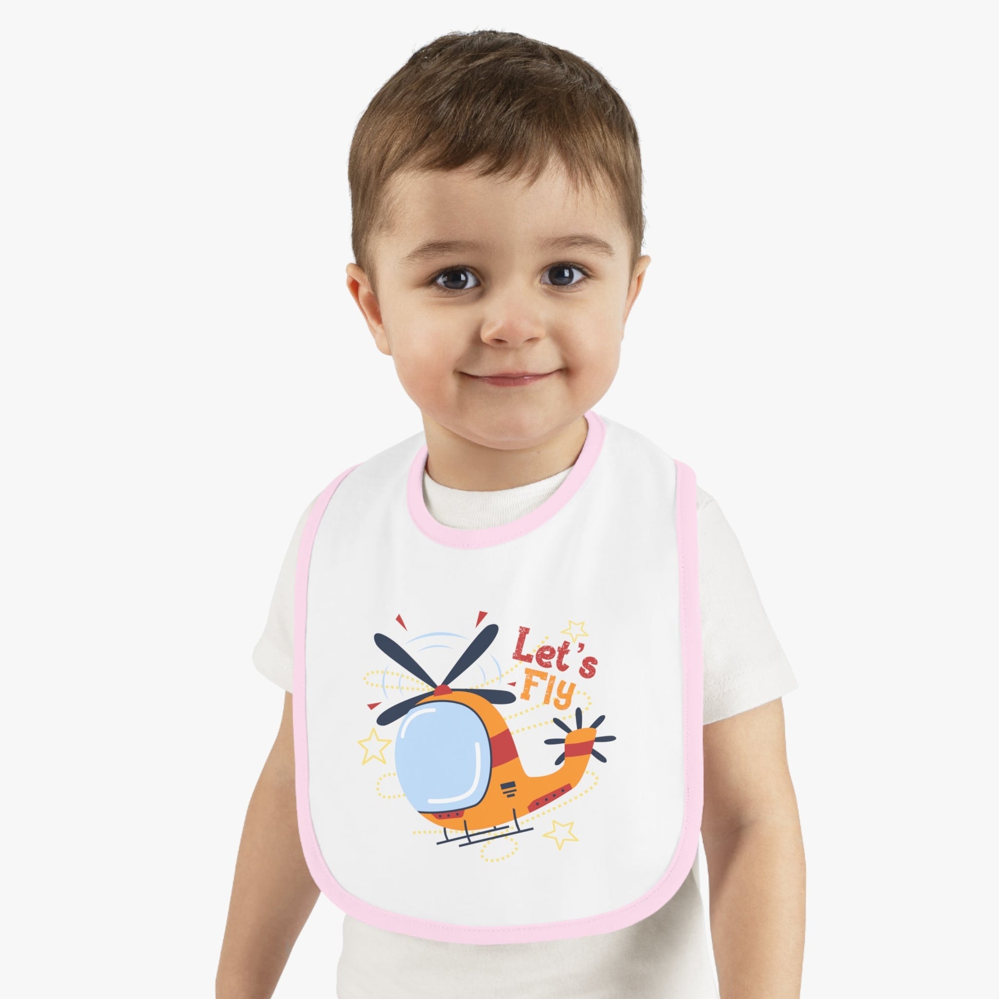 Cute Helicopter Baby Bib Let’s Fly - Kids clothes