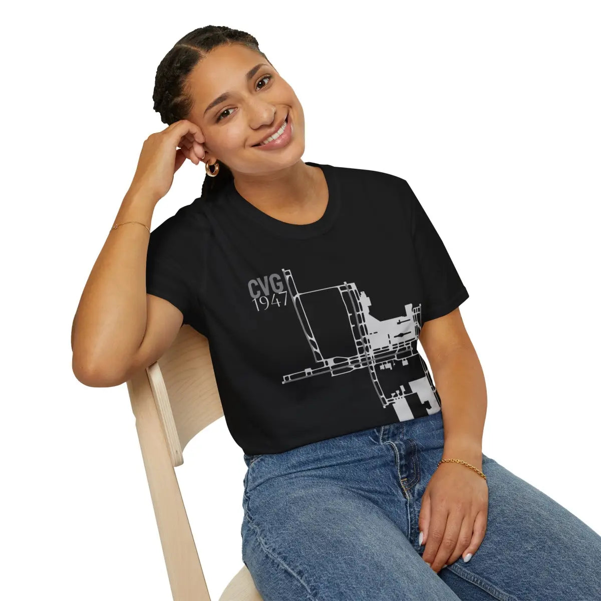 CVG Cincinnati/Northern Kentucky International 1947 - Tee - T-Shirt - Pilot gifts - WWII warbird t-shirt