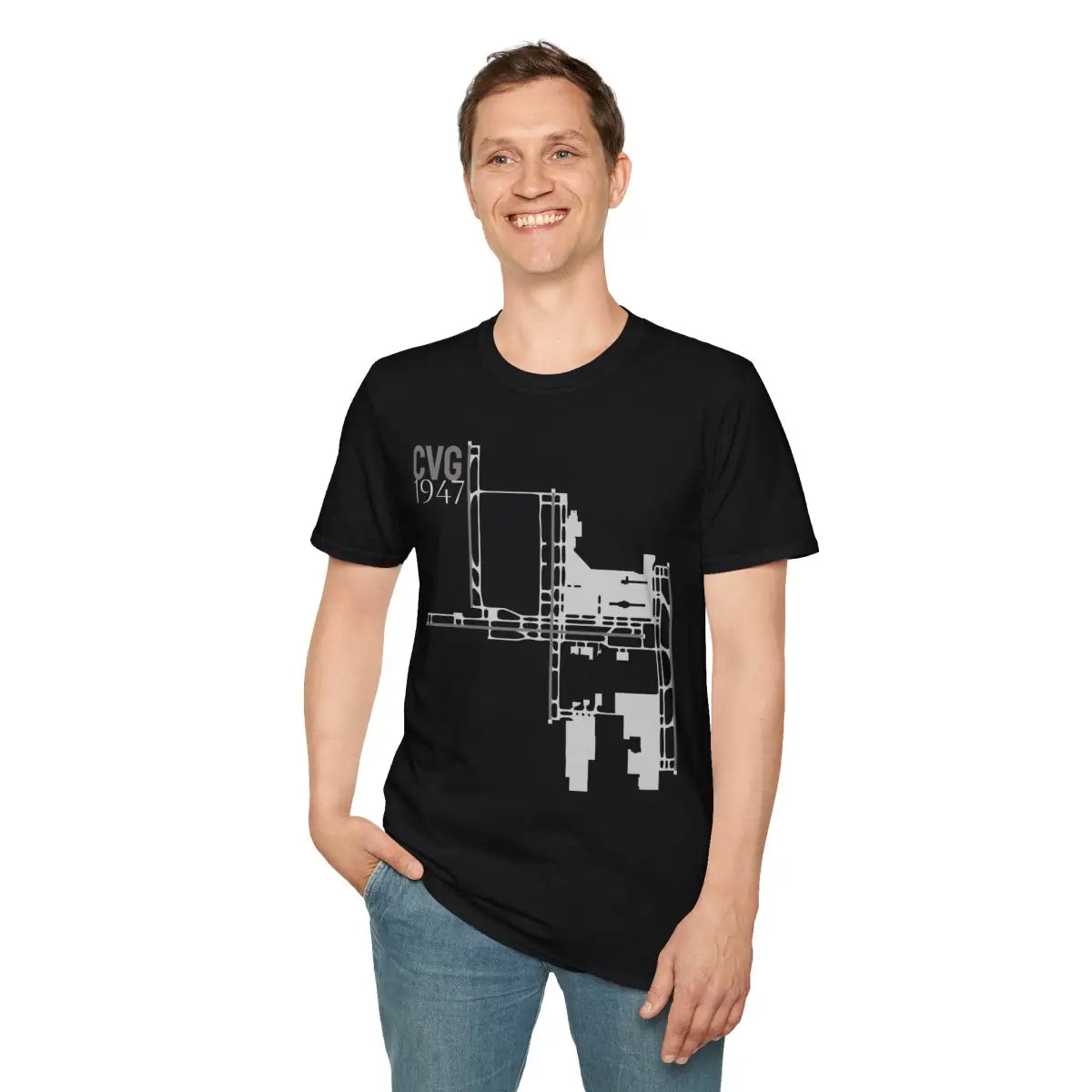 CVG Cincinnati/Northern Kentucky International 1947 - Tee - T-Shirt - Gifts for pilots - Aviation apparel