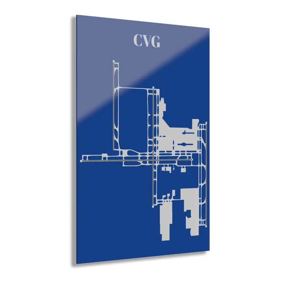 CVG - Cincinnati/Northern Kentucky International Acrylic Print - Home Decor - Pilot gifts - WWII warbird t-shirt