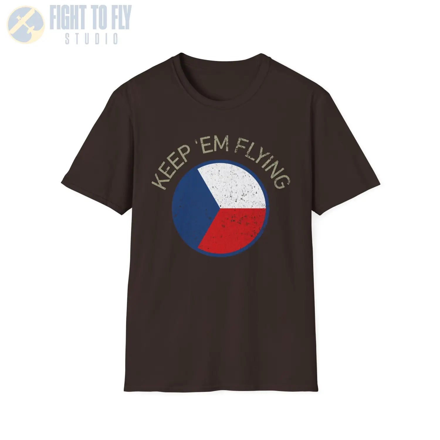 Czechoslovak Air Force Roundel “Keep ’Em Flying” T Shirt Pilot gifts WWII warbird t shirt