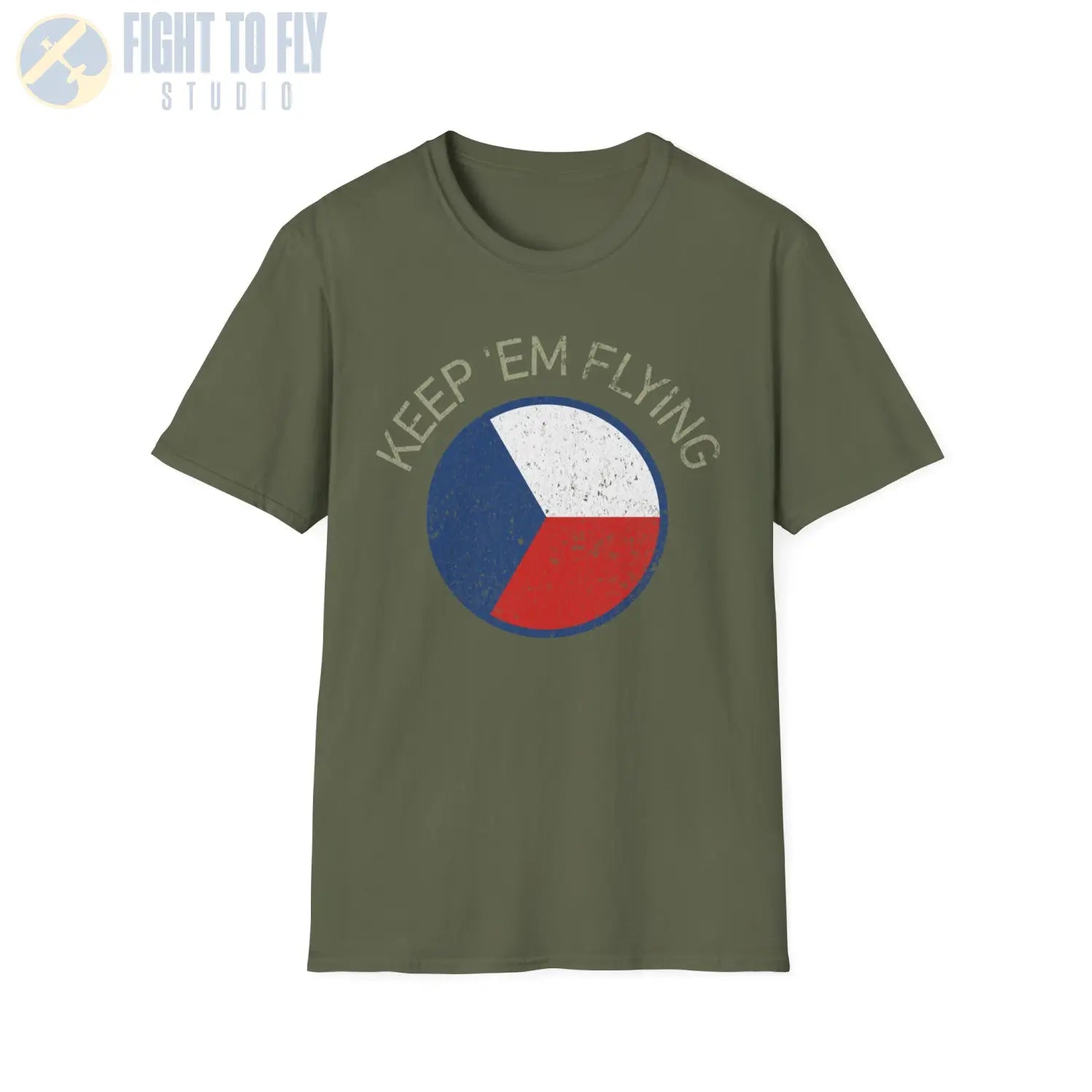 Czechoslovak Air Force Roundel “Keep ’Em Flying” T Shirt Pilot gifts WWII warbird t shirt