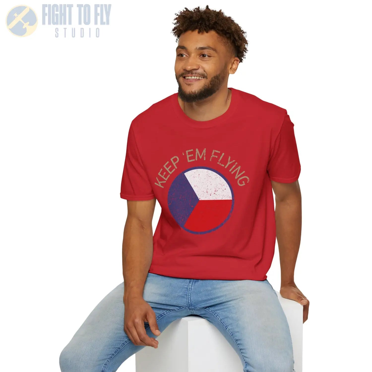 Czechoslovak Air Force Roundel “Keep ’Em Flying” T Shirt Pilot gifts WWII warbird t shirt