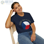 Czechoslovak Air Force Roundel “Keep ’Em Flying” - T-Shirt - Pilot gifts - WWII warbird t-shirt