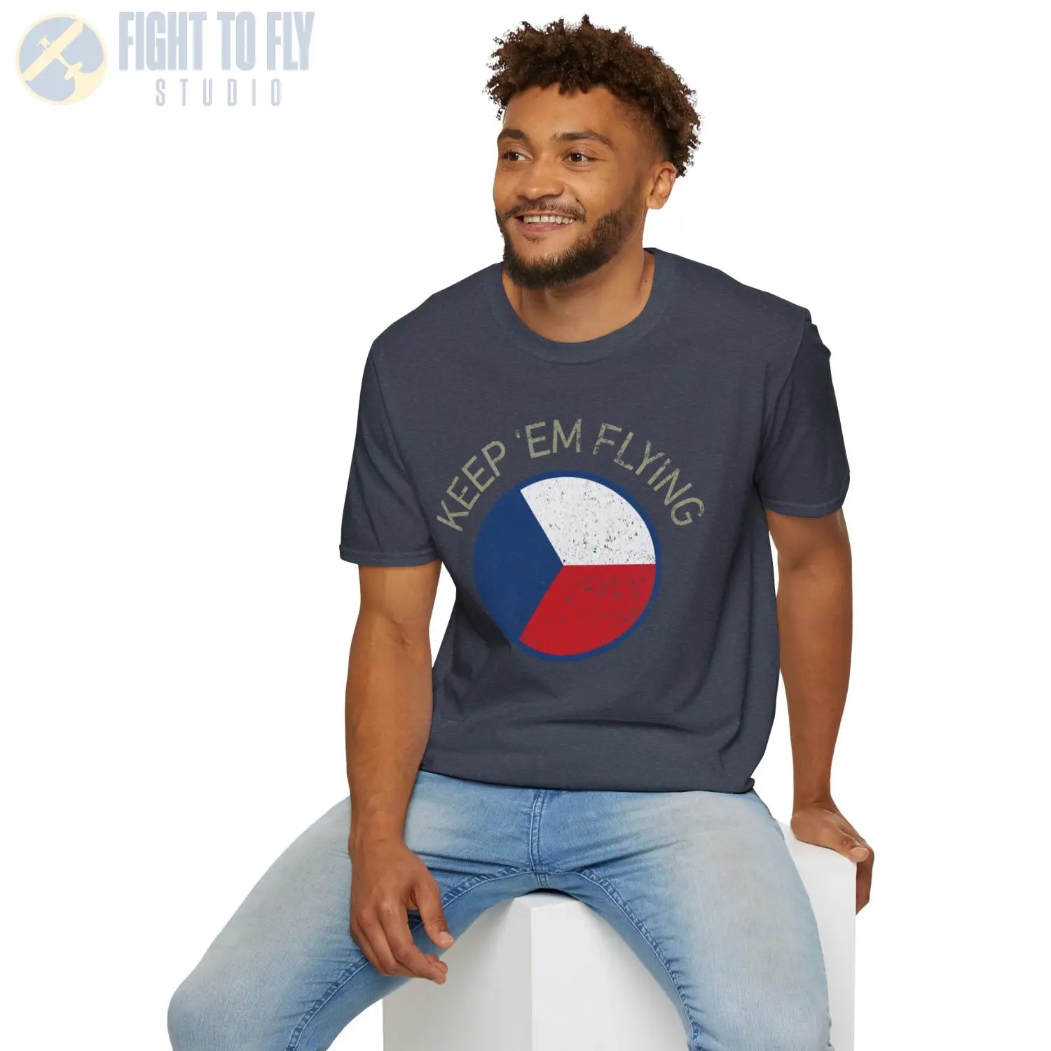 Czechoslovak Air Force Roundel “Keep ’Em Flying” T Shirt Pilot gifts WWII warbird t shirt