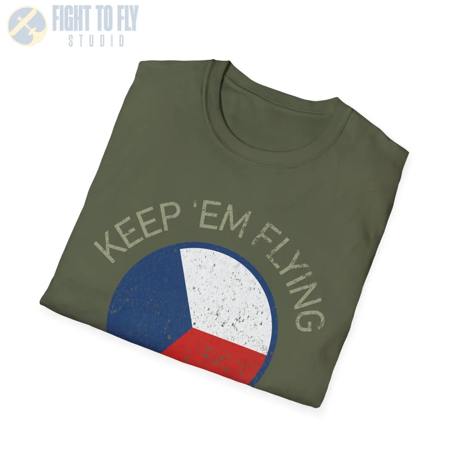 Czechoslovak Air Force Roundel “Keep ’Em Flying” T Shirt Pilot gifts WWII warbird t shirt
