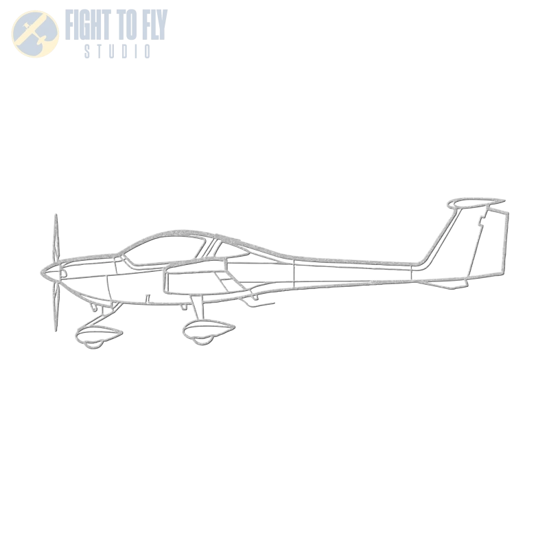 DA-20 Die Cut Metal Wall Art - Sign - Pilot gifts - WWII warbird t-shirt