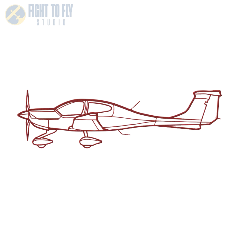 DA-40 Die Cut Metal Wall Art - Sign - Pilot gifts - WWII warbird t-shirt