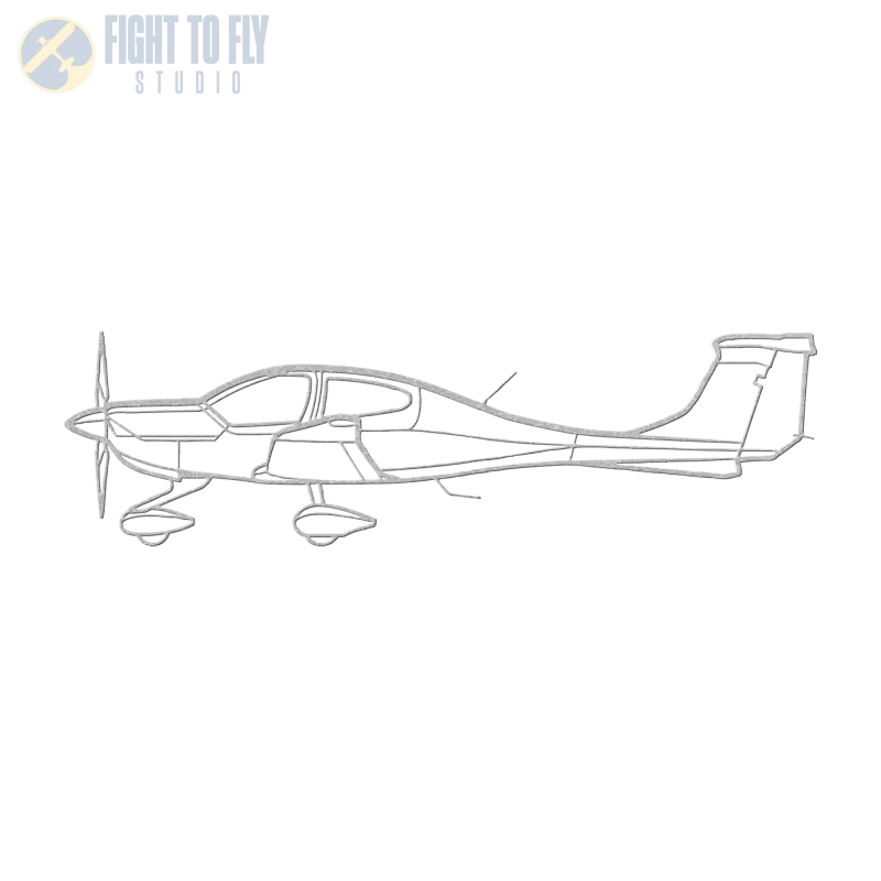 DA-40 Die Cut Metal Wall Art - Sign - Pilot gifts - WWII warbird t-shirt