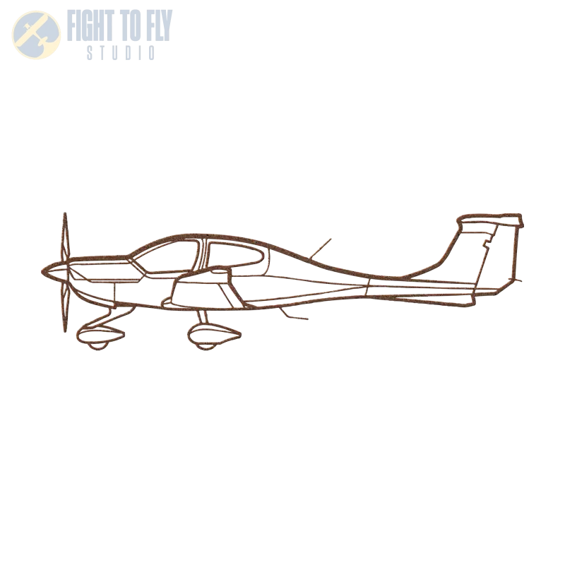 DA-40 Die Cut Metal Wall Art - Sign - Pilot gifts - WWII warbird t-shirt
