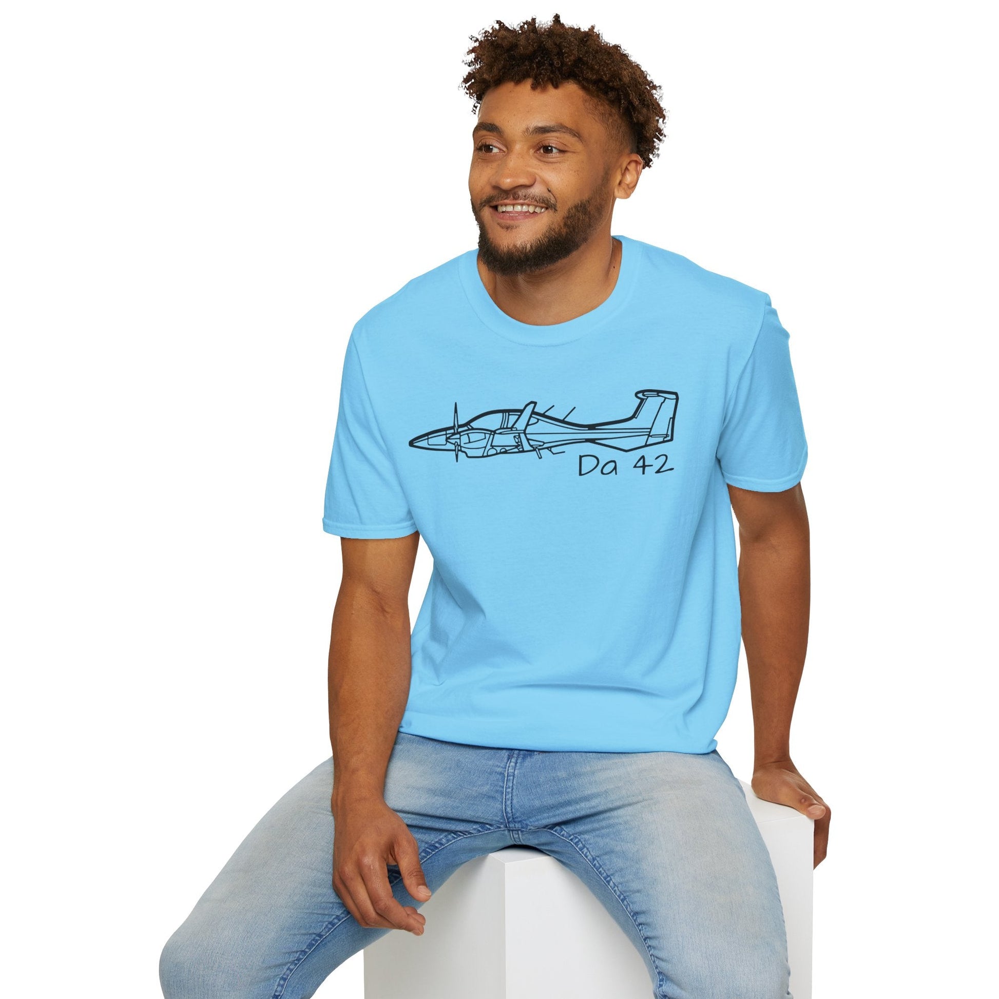 DA42 Twin Star T-Shirt – Modern Diamond Twin-Engine Plane Tee - Gifts for pilots - Aviation apparel