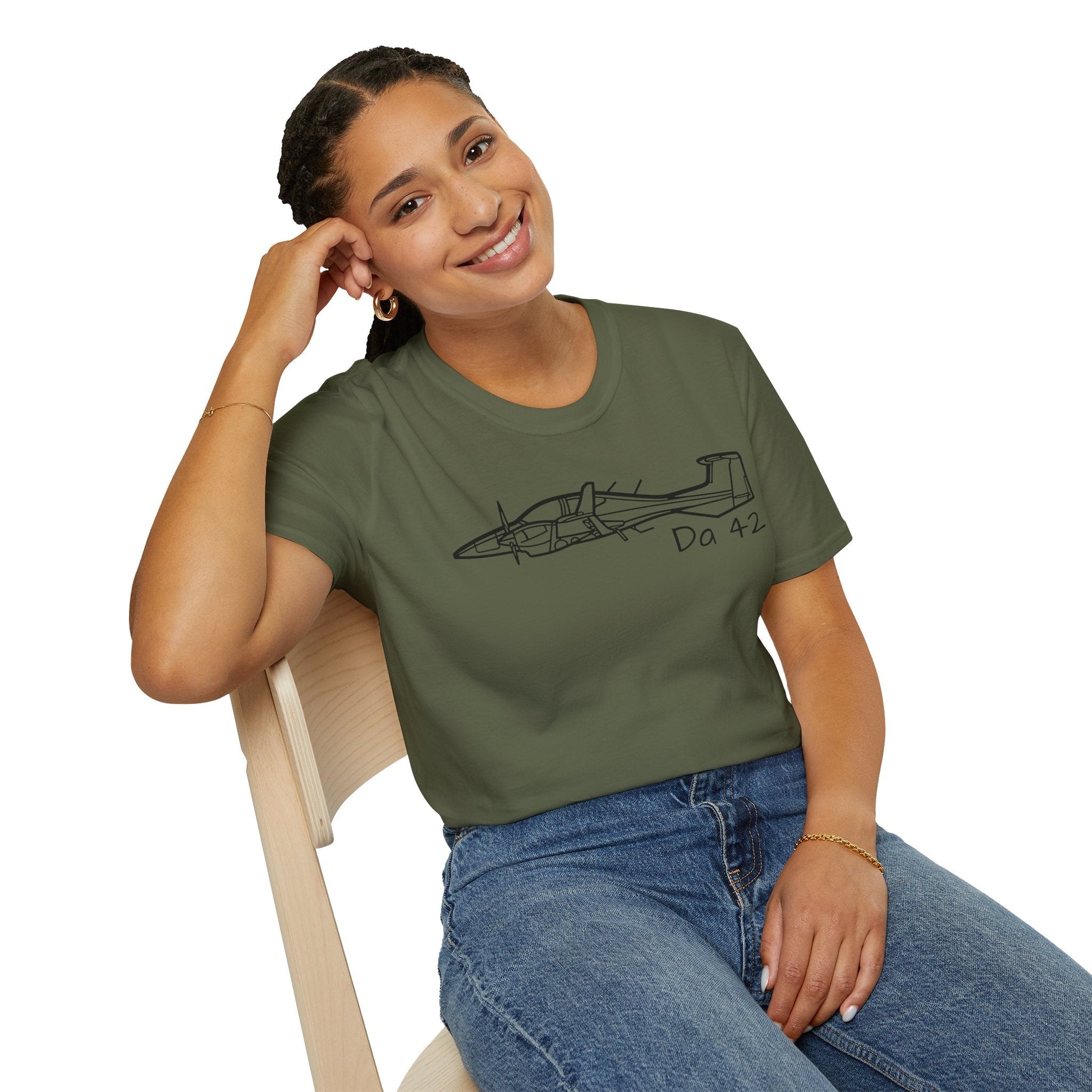 DA42 Twin Star T-Shirt – Modern Diamond Twin-Engine Plane Tee - Gifts for pilots - Aviation apparel