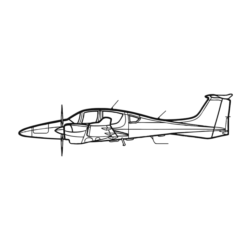 DA62 Die Cut Metal Wall Art - Sign - Pilot gifts - WWII warbird t-shirt