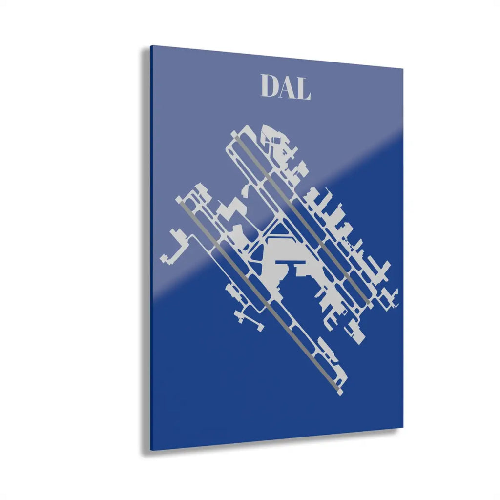 DAL - Dallas Love Field Acrylic Prints - Home Decor - Gifts for pilots - Aviation apparel