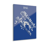 DAL - Dallas Love Field Acrylic Prints - Home Decor - Pilot gifts - WWII warbird t-shirt
