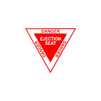 Danger Ejection Seat Kiss-Cut Vinyl Decals - Paper products - Pilot gifts - WWII warbird t-shirt